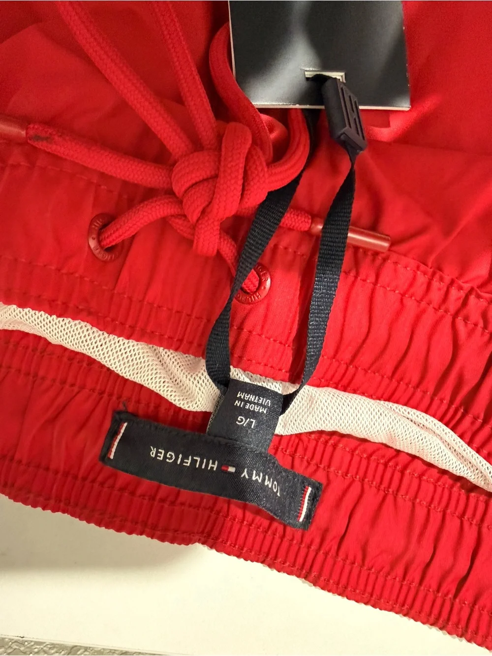 Tommy Hilfiger Red Logo Swim Trunk